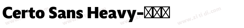 Certo Sans Heavy字体转换